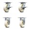 Service Caster 6 Inch Nylon Caster Set with Roller Bearing 2 Brakes and 2 Rigid SCC-35S620-NYR-SLB-2-R-2 - alternate 1